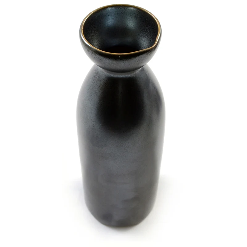 Matt Silver Glazed Japanese Sake Bottle