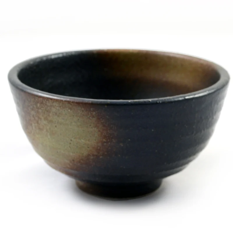 Purple & Bronze Glazed Japanese Ceramic Bowl