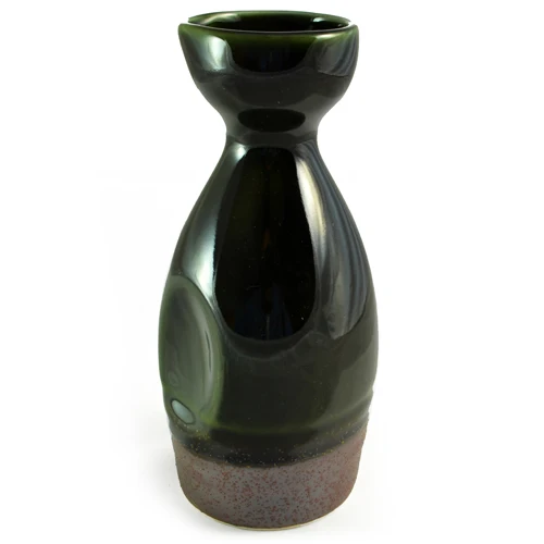 Sake Jar with Oribe Green Glaze