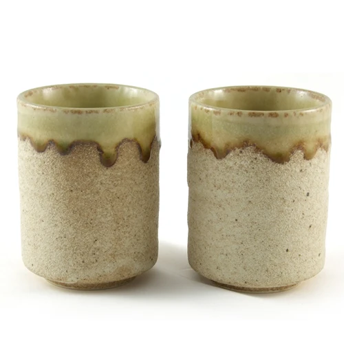 Sand Glaze Ceramic Tea & Coffee Cup Pair