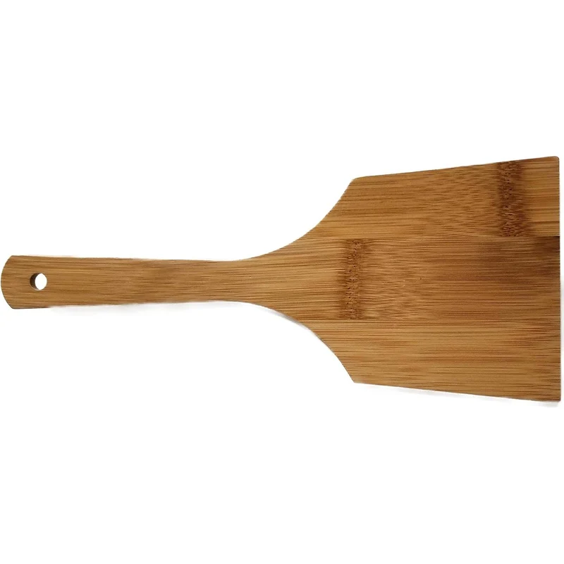 Oyanagi Natural Soot Bamboo Spatula Wide Bamboo Kitchen Turner 28cm
