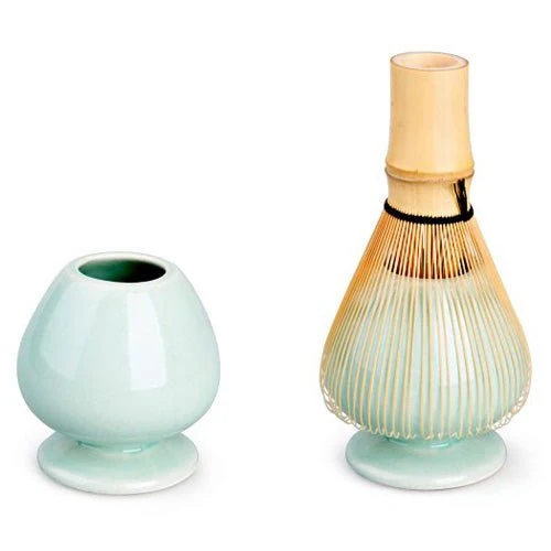 Matcha-Besen-Halter hellblau