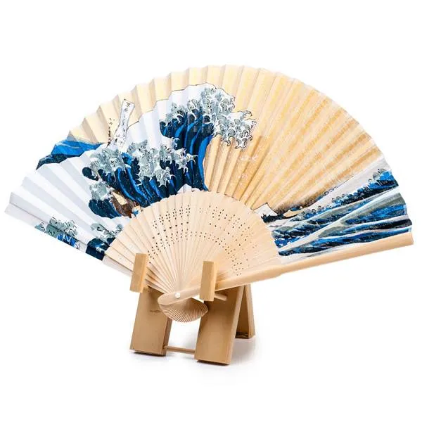 Wall Mount Bamboo Display Stand for Folding Fan