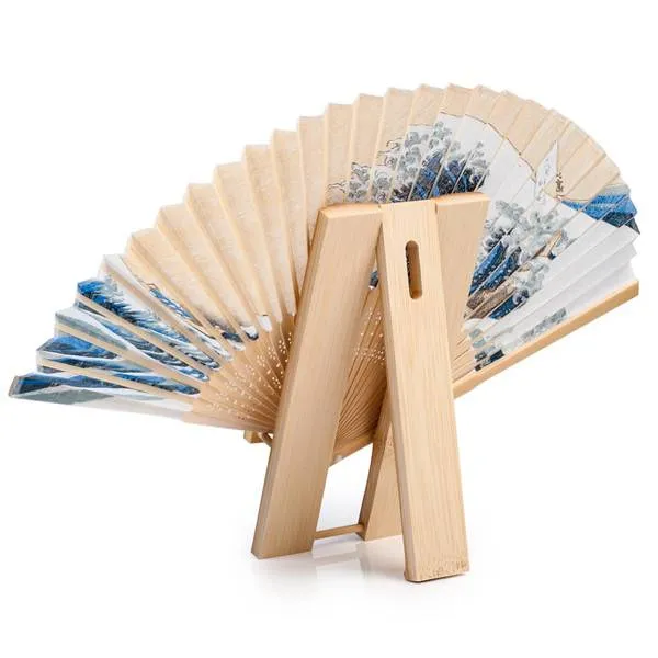 Wall Mount Bamboo Display Stand for Folding Fan