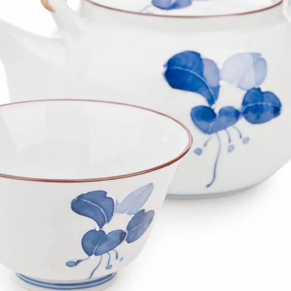 White Porcelain Japanese Tea Set