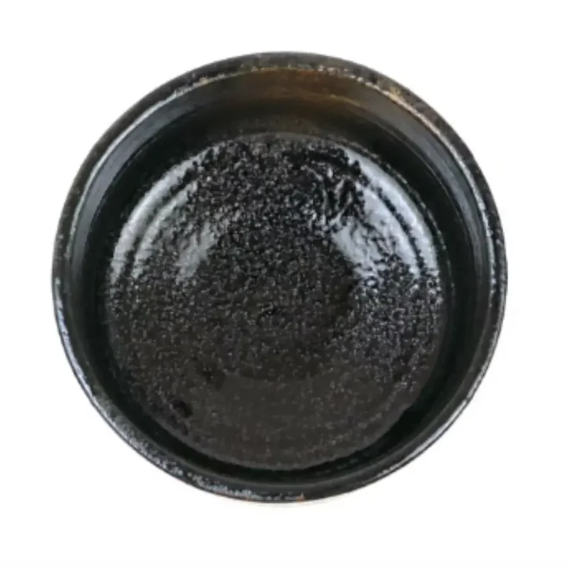 Chawan Handmade Mino Ware Black & Gold Japanese Matcha Bowl