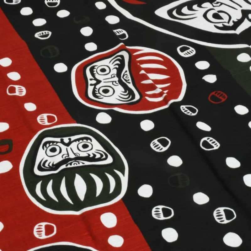 Kenema Furoshiki Nanakorobiyaoki Small Black Cotton Wrapping Cloth 50cm