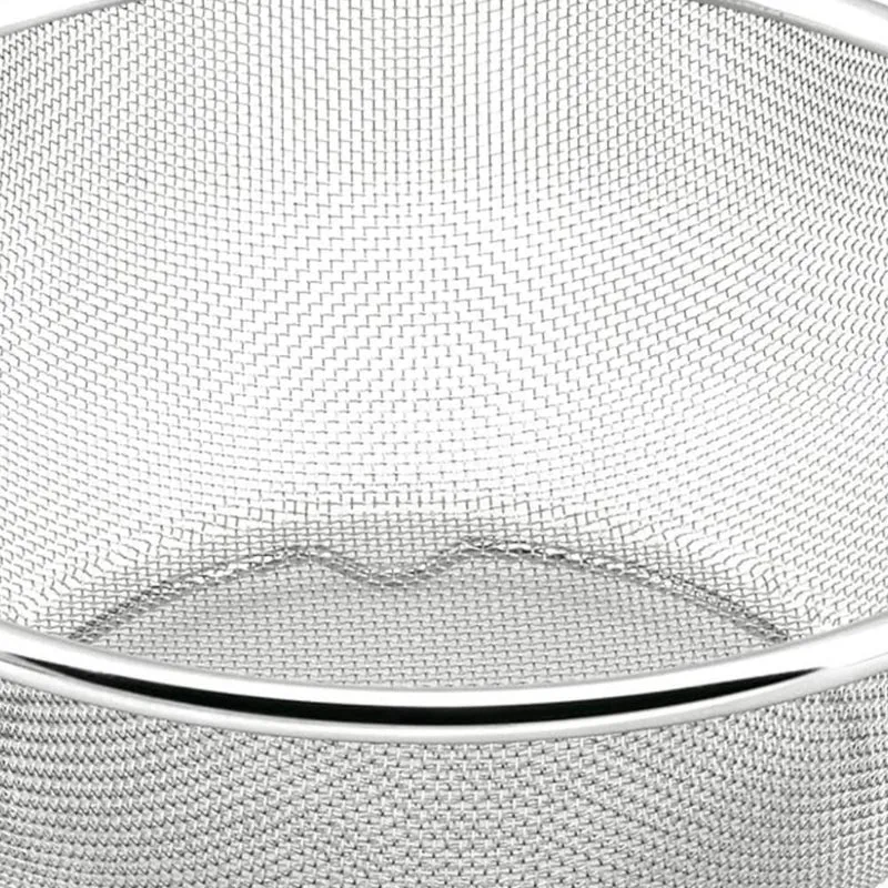 Minex Two-Handle Stainless Steel Fine Mesh Colander With Legs
