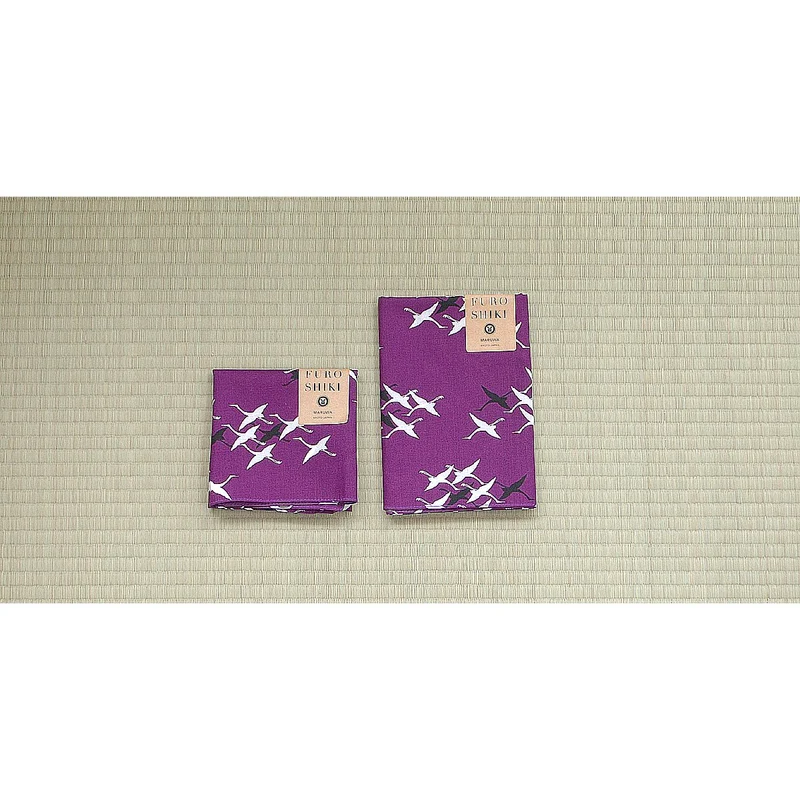 Seiran Furoshiki Flying Cranes Cotton Wrapping Cloth