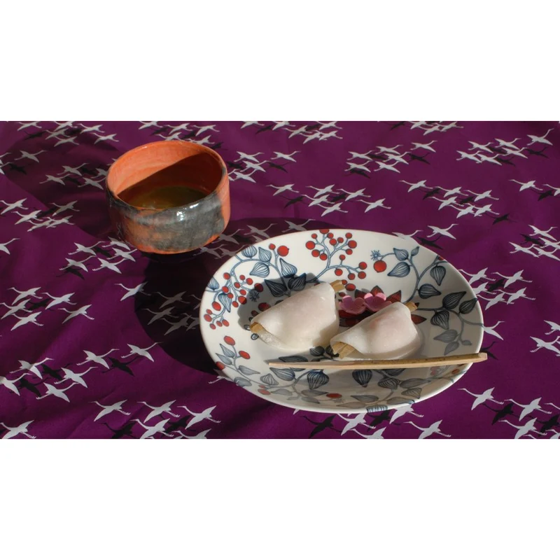 Seiran Furoshiki Flying Cranes Cotton Wrapping Cloth