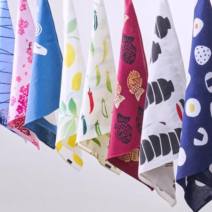 Kenema Handkerchief Taiyaki Japanese Traditional Hand Dyed Cloth