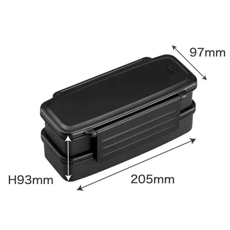 OSK Antibacterial 2-Tier Slim Bento Lunch Box With Chopsticks 860ml