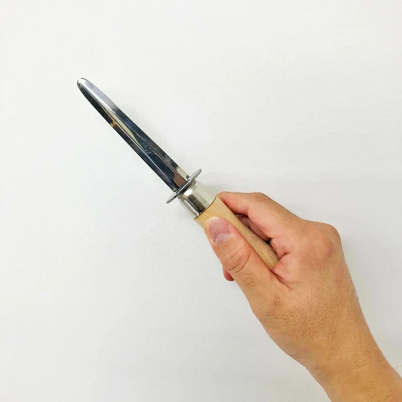 Pearl Metal Oyster Shucker Wooden Handle Oyster Shucking Knife 210mm