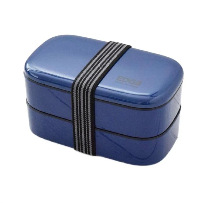 Yellow Studio Bento Box 2-Tier Microwavable Japanese Lunch Box Blue