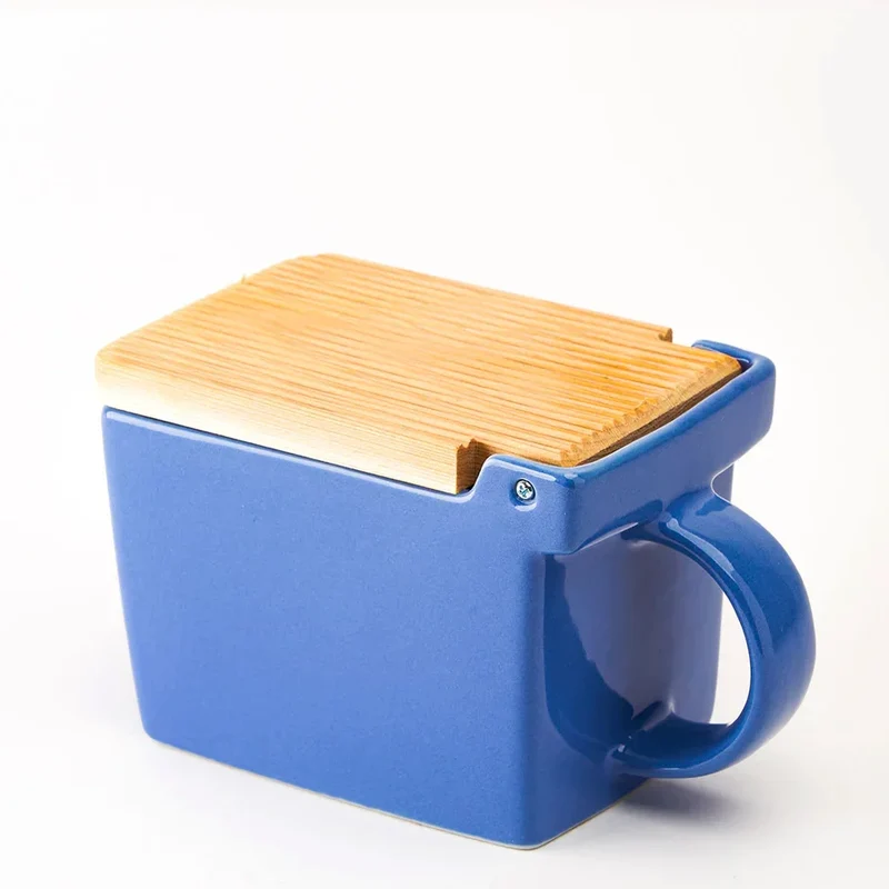 Zero Japan Salt Box Ceramic Kitchen Container Blueberry 420ml