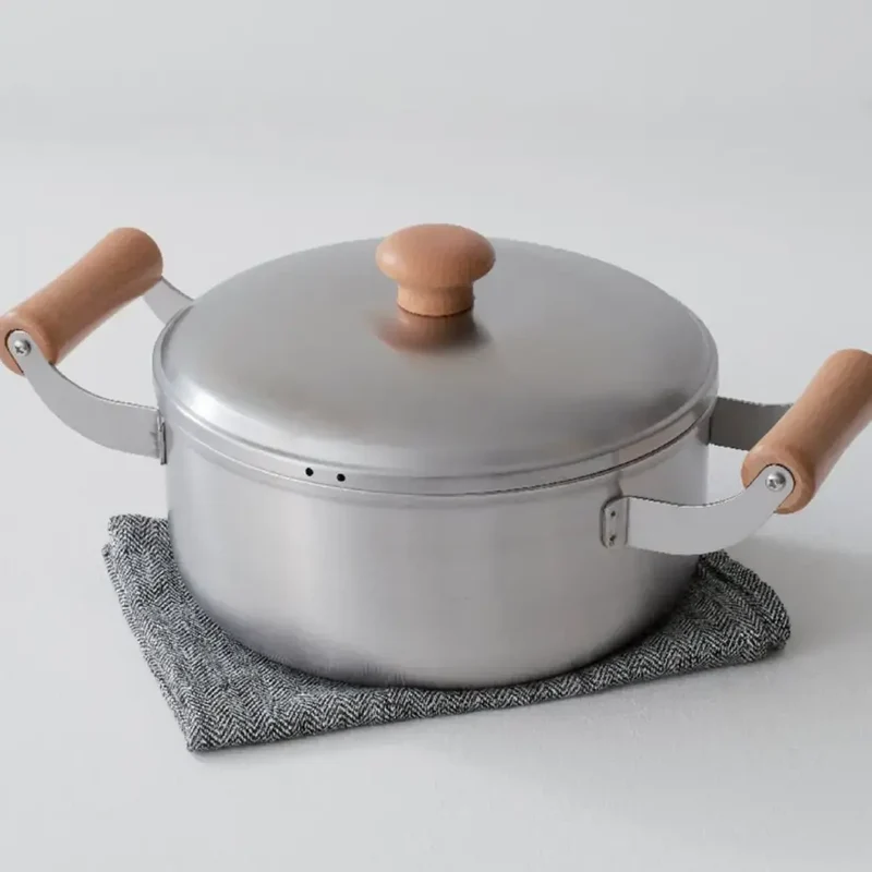 Chitose Stylish Two-Handled Soup Pot With Lid (IH Compatible) 2.8L