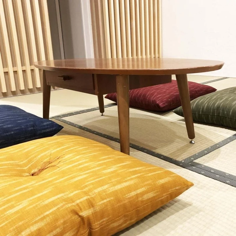 Ikeura Cotton Zabuton Traditional Japanese Floor Cushion 55 x 59cm