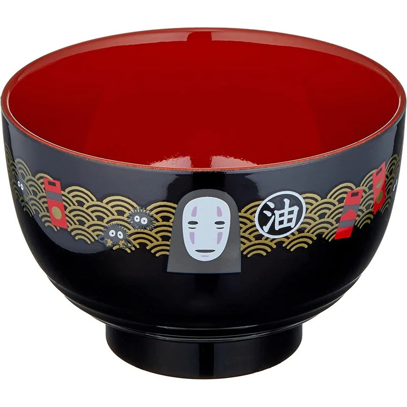 Skater Japanese Plastic Bowl Kaonashi (No-Face Spirited Away) Design ‎N2-A