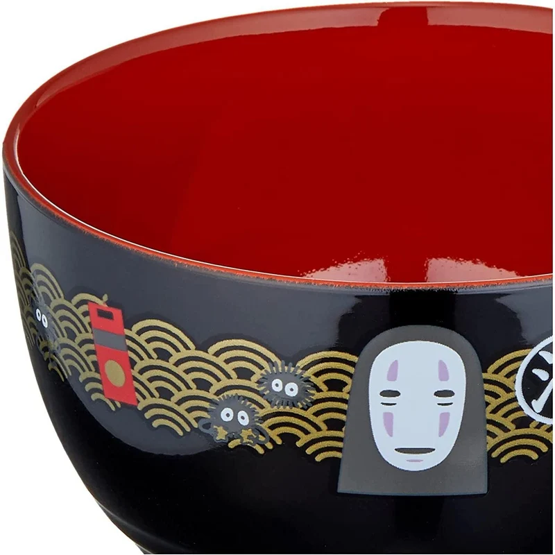 Skater Japanese Plastic Bowl Kaonashi (No-Face Spirited Away) Design ‎N2-A