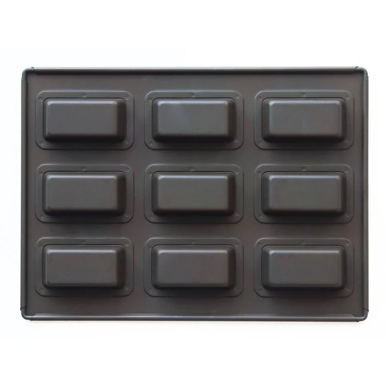 Matsunaga Financier Cake Mold (Nonstick Teflon-Coated Financier Pan) 9 Wells