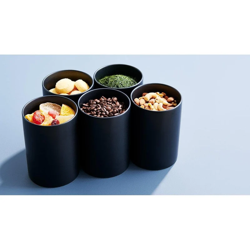 Cores Porcelain Canister Mino Ware Coffee Canister Black C820BK