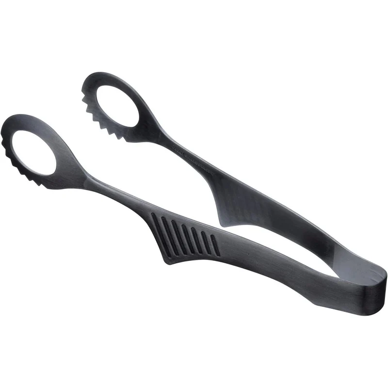 Todai Matte Black Stainless Steel Buffet Clever Tongs 218mm