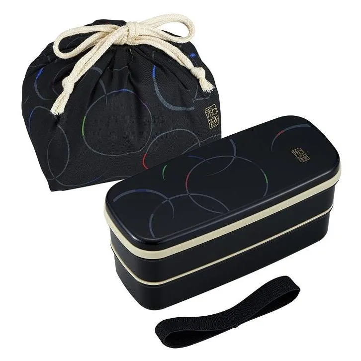 OSK 2-Tier Stain Resistant Bento Lunch Box With Matching Bag 640ml