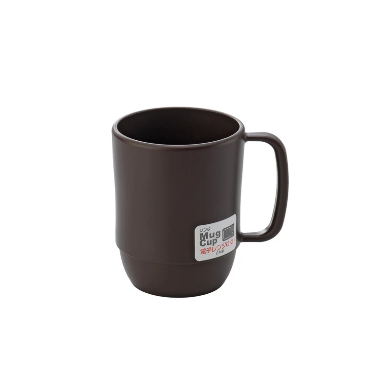 Inomata Microwavable Plastic Coffee Mug Brown