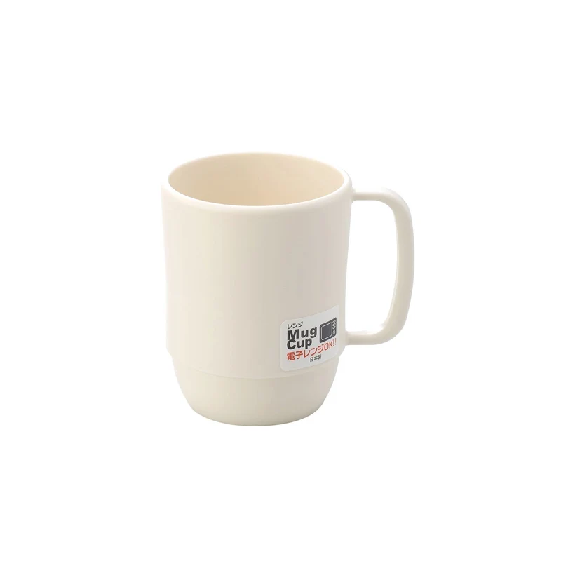 Inomata Microwavable Plastic Coffee Mug Ivory
