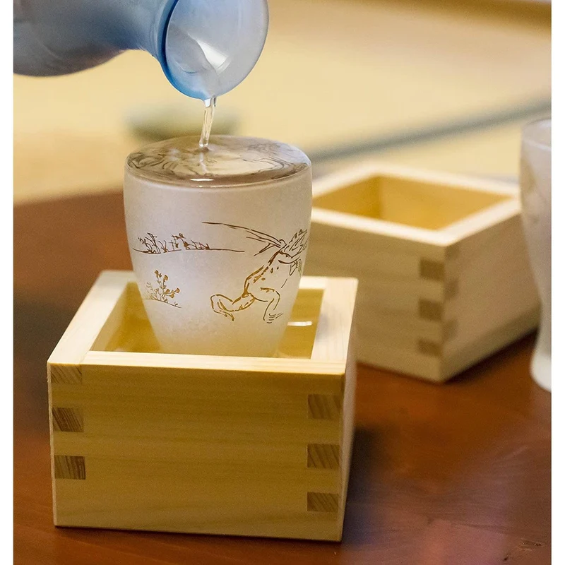 Masu Cup Japanese Hinoki Cypress Wooden Sake Cup Box 1 Gou