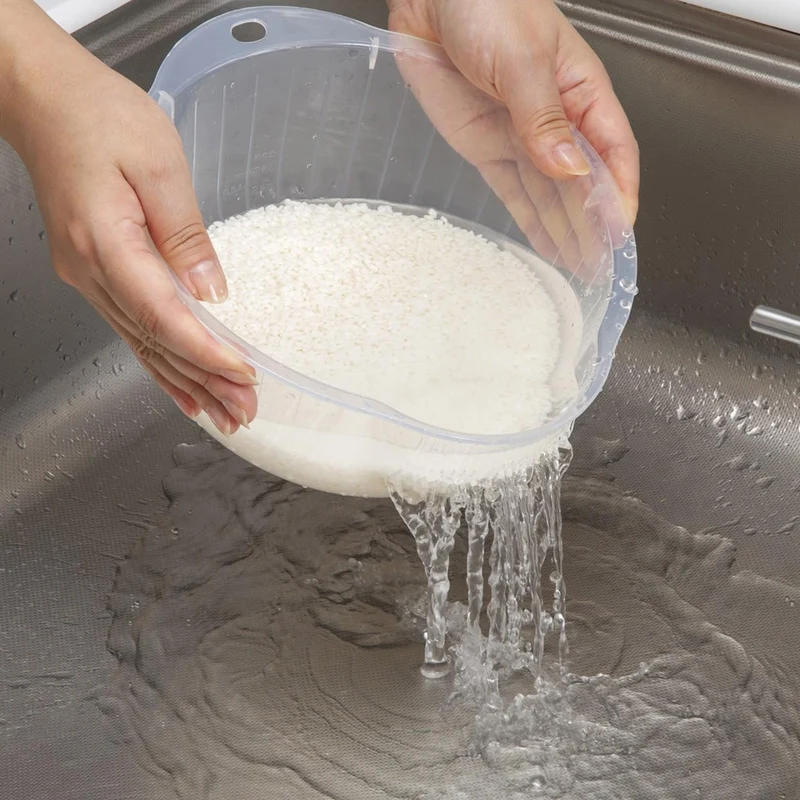 Inomata Japanese Rice Washing Bowl (Side Drainage Holes) 22cm