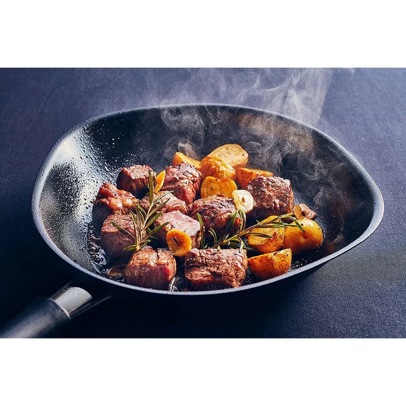 Sori Yanagi Iron Frying Pan Magma Plate with Stainless Steel Lid 25cm