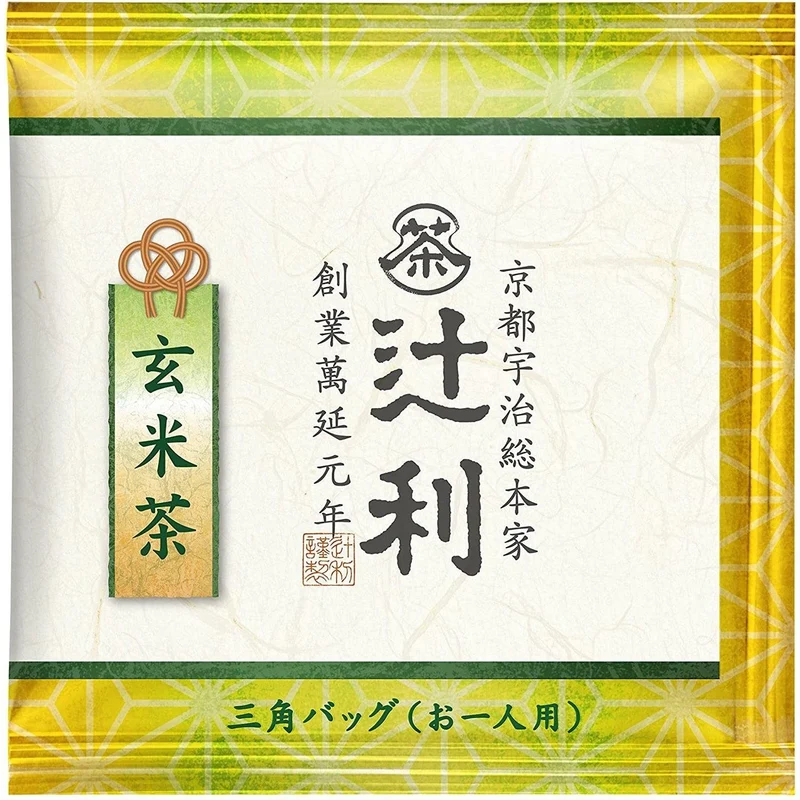 Tsujiri Japanese Genmaicha Brown Rice Green Tea Bags 50 ct.