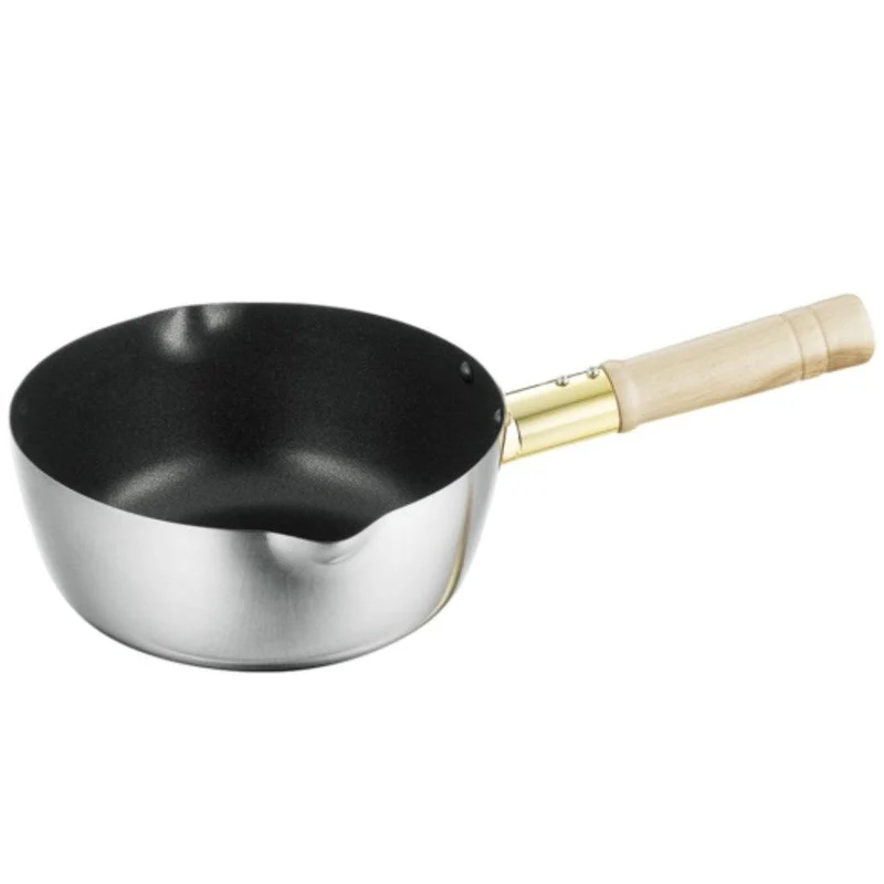 Yukihira Pan Stainless Steel Deep Pan with Pour Spouts 20cm