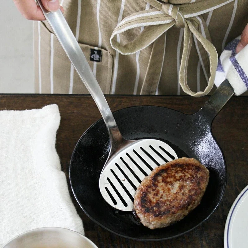 Sori Yanagi Slotted Turner Stainless Steel Grill Spatula 300mm