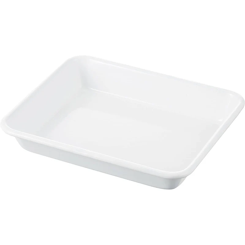 Noda Horo Japan White Enamel Tray Series Minimalist Tray