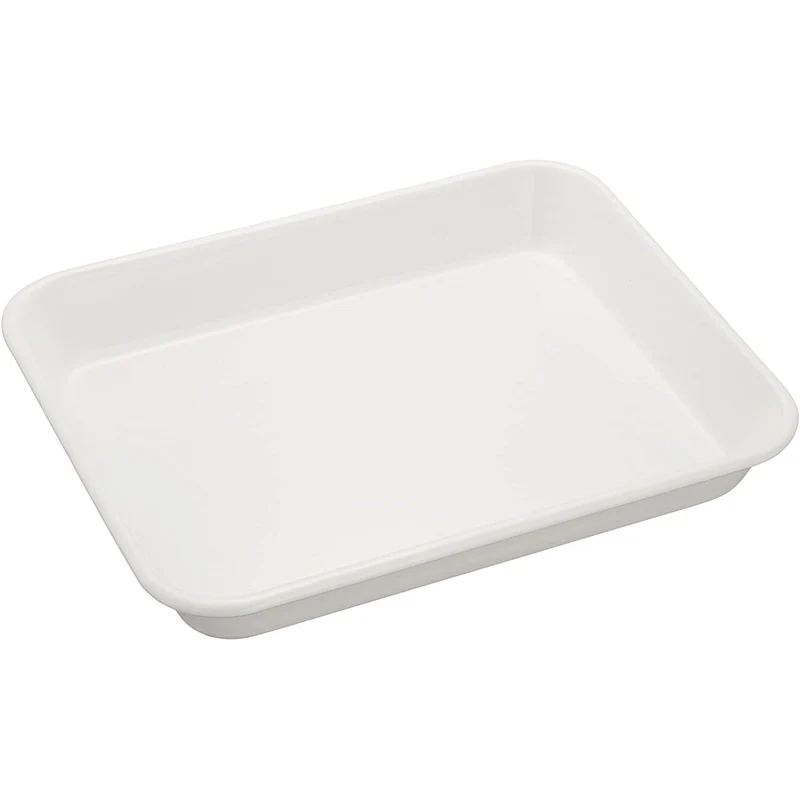 Noda Horo Japan White Enamel Tray Series Minimalist Tray