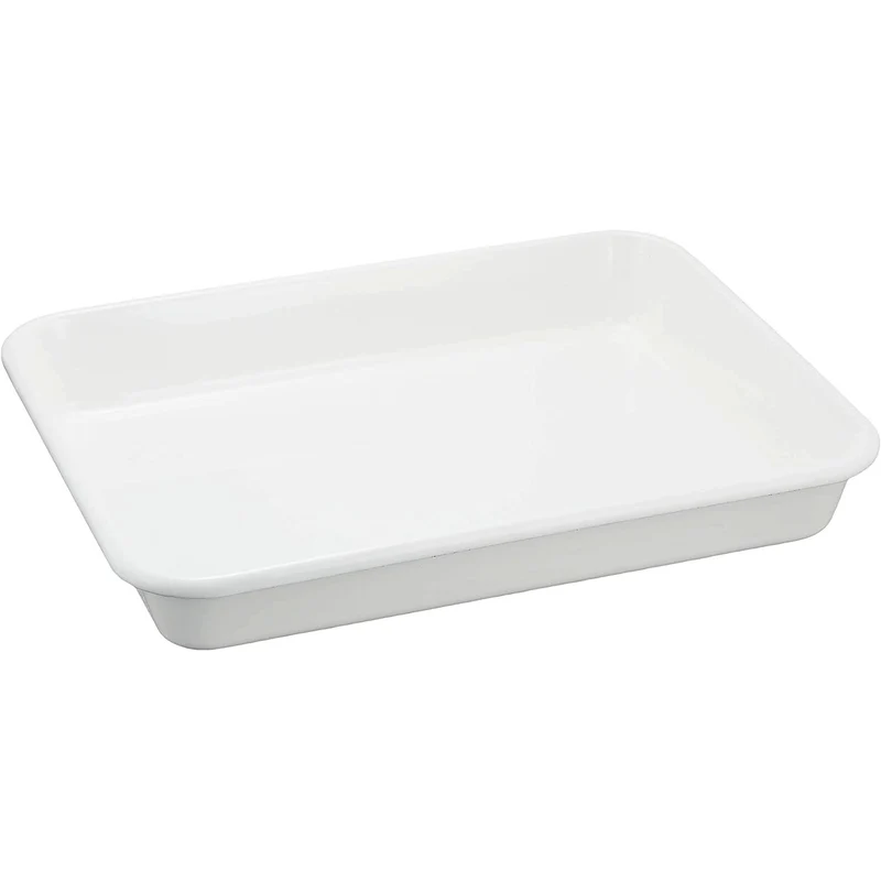 Noda Horo Japan White Enamel Tray Series Minimalist Tray