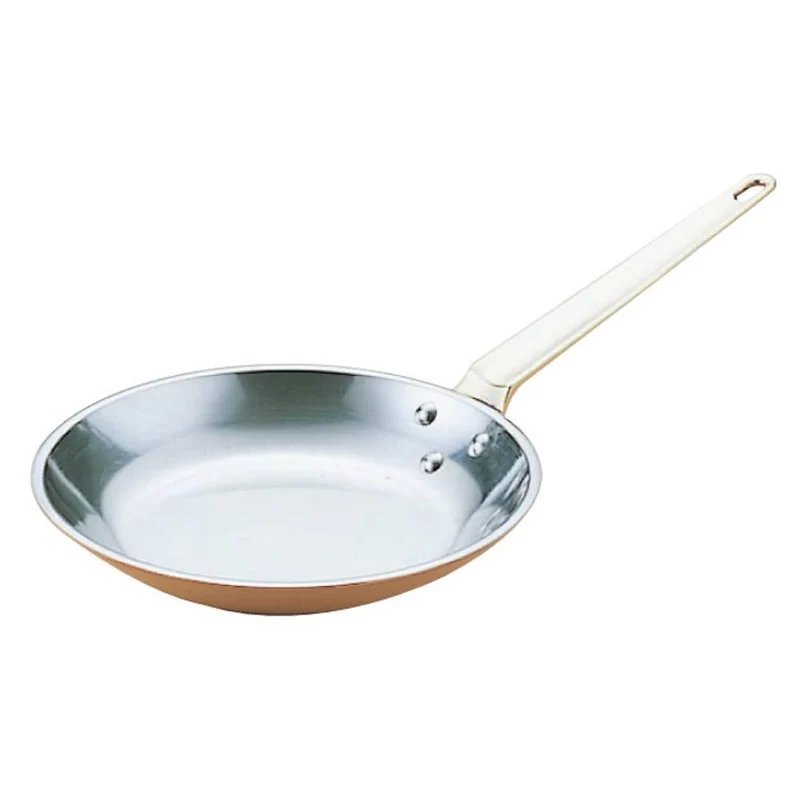 Premium Copper Frying Pan Tin-Lined Professional Cookware 22cm