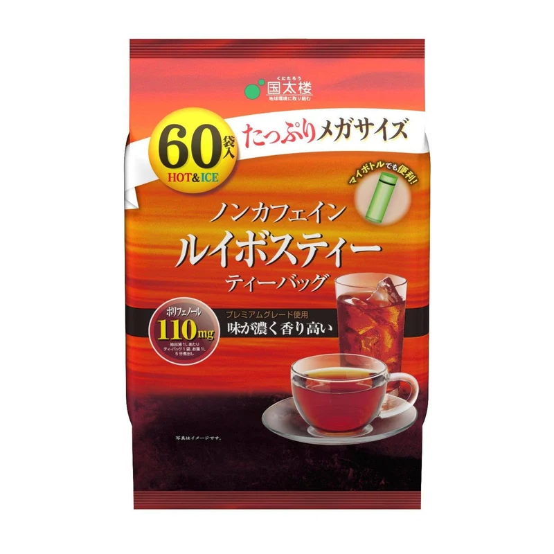Kunitaro Premium Rooibos Tea Caffeine-Free Herbal Tea 168g (60 Bags)