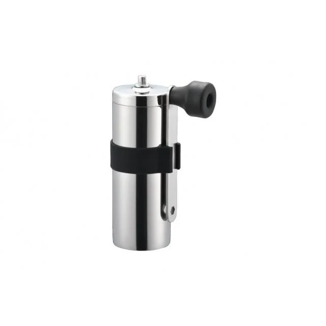 Compact Manual Coffee Grinder Mirrored Stainless Steel 120ml Capacity