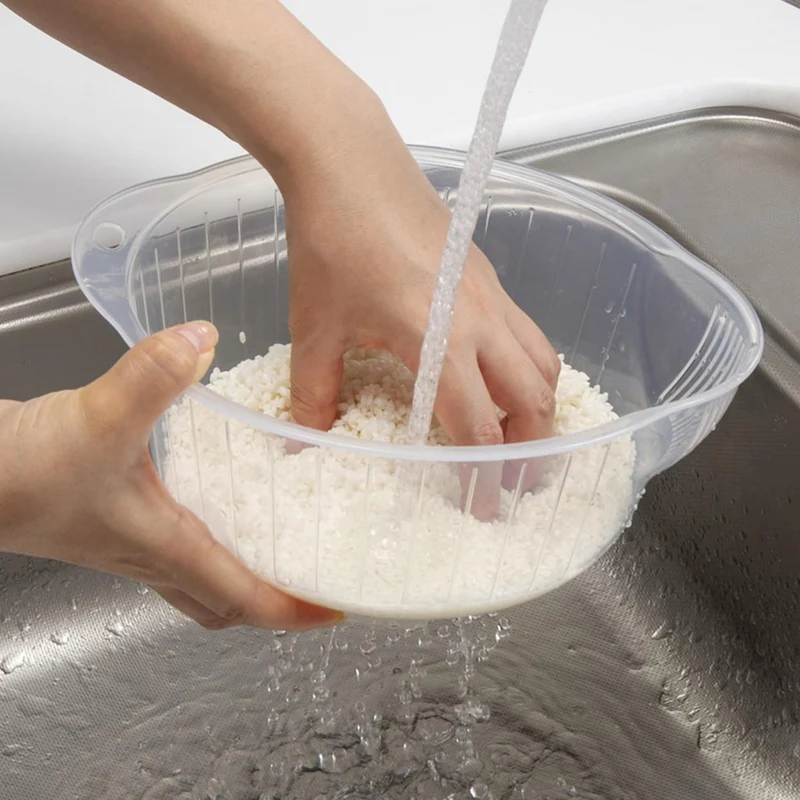 Inomata Japanese Rice Washing Bowl (Side and Bottom Drainage Holes) 23cm