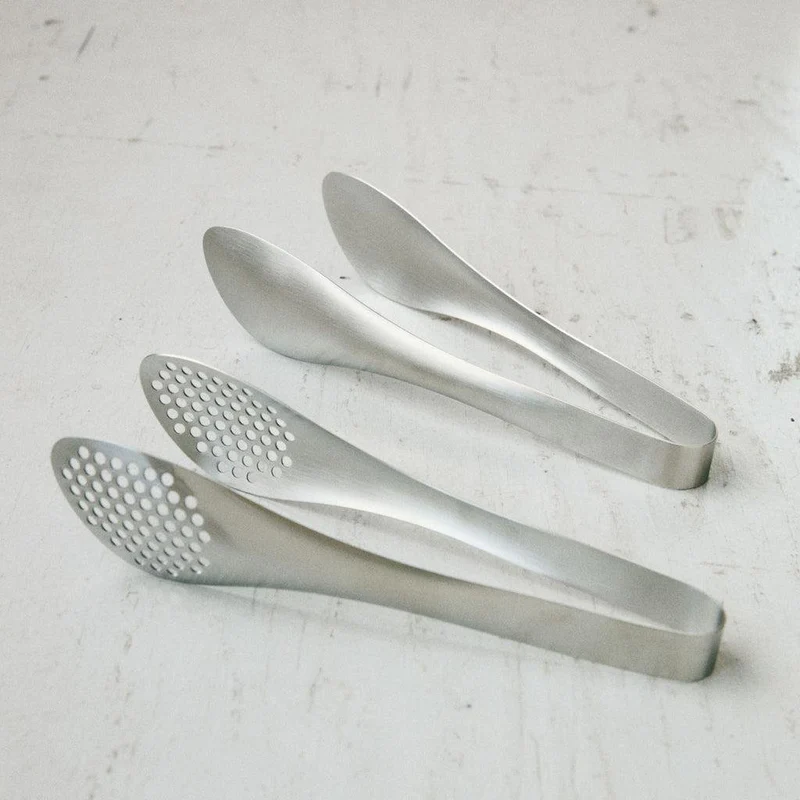 Sori Yanagi Stainless Steel Slotted Kitchen Tongs Dishwasher Safe