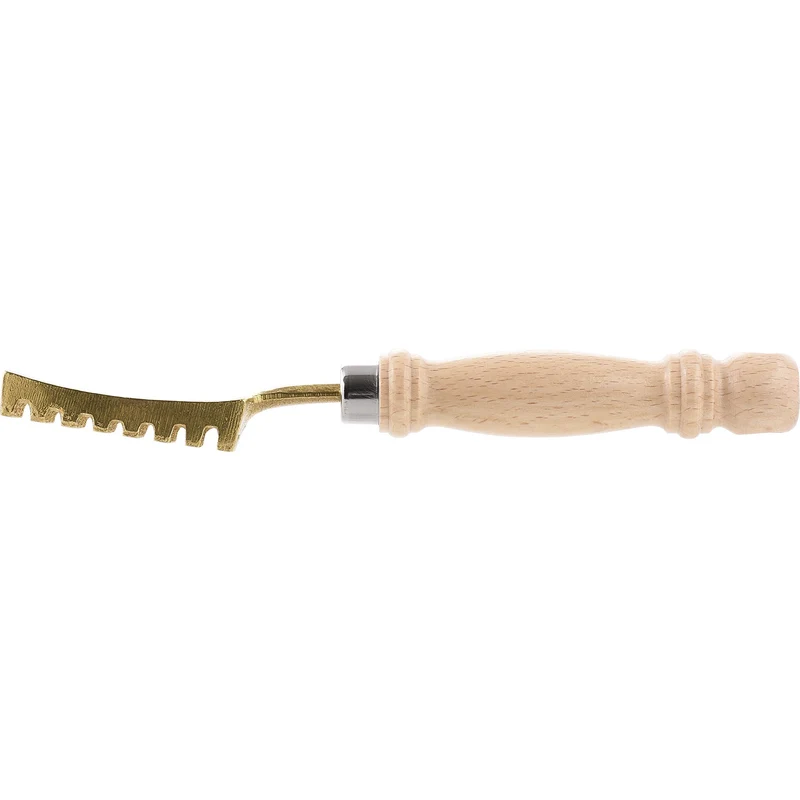 Wahei Freiz Brass Fish Scale Remover Wood-Handle Scaler Large