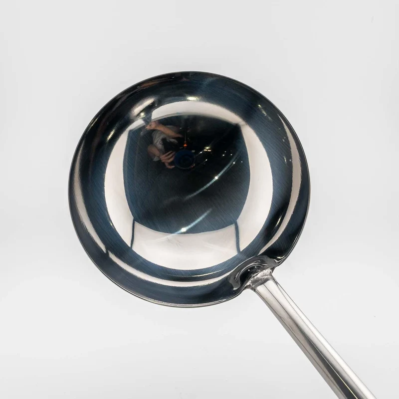 Light Japanese Stainless Steel Wok Ladle (320ml Capacity) ⌀130mm