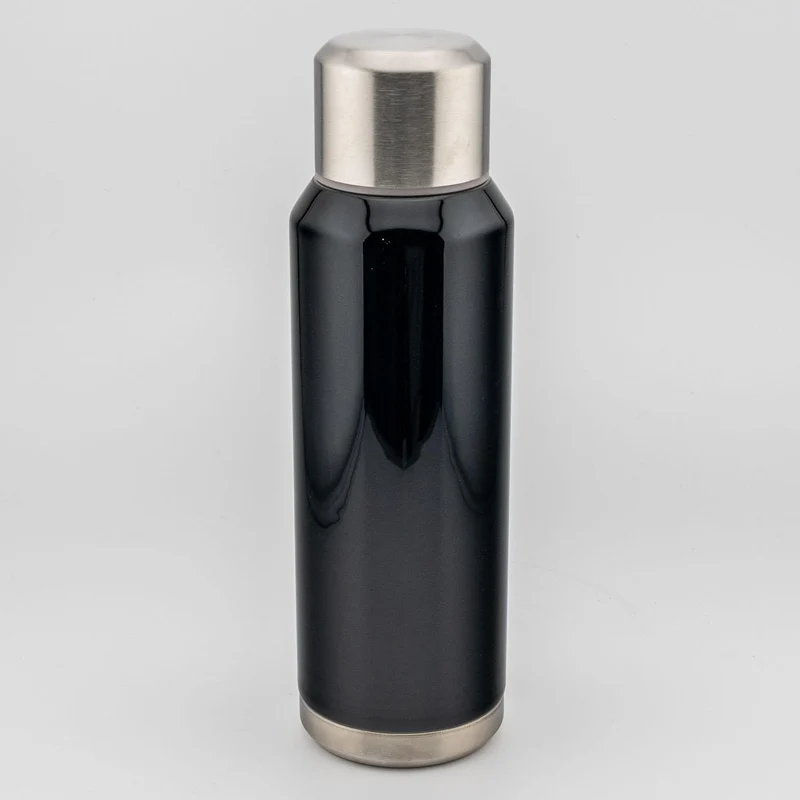 Isuke Reusable Slim Stylish Steel Water Bottle Black Lacquer 300ml