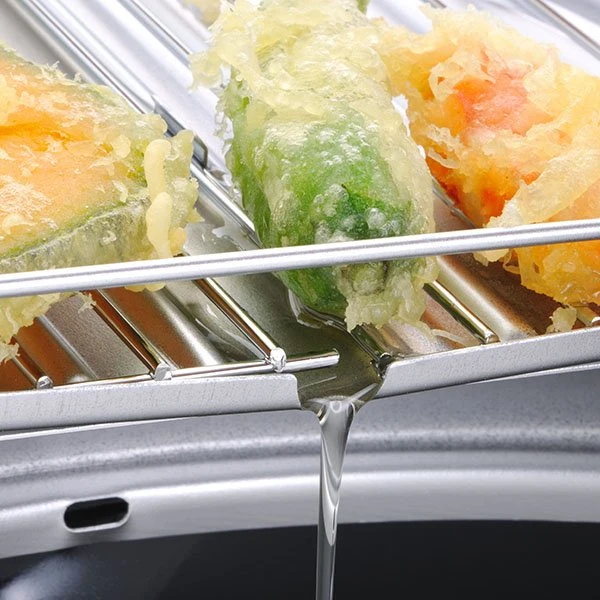Wahei Freiz Induction Iron Deep Fryer Pot With Lid And Oil Drain Rack 20cm