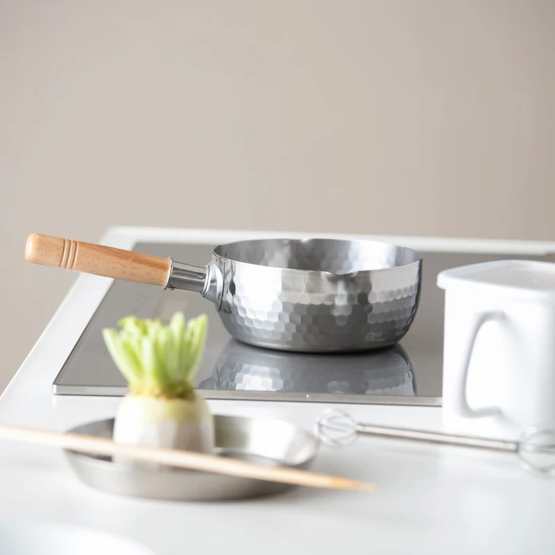 Yoshikawa Yukihira Saucepan Stainless Steel Pot 2.2 Quart 20cm YH6753