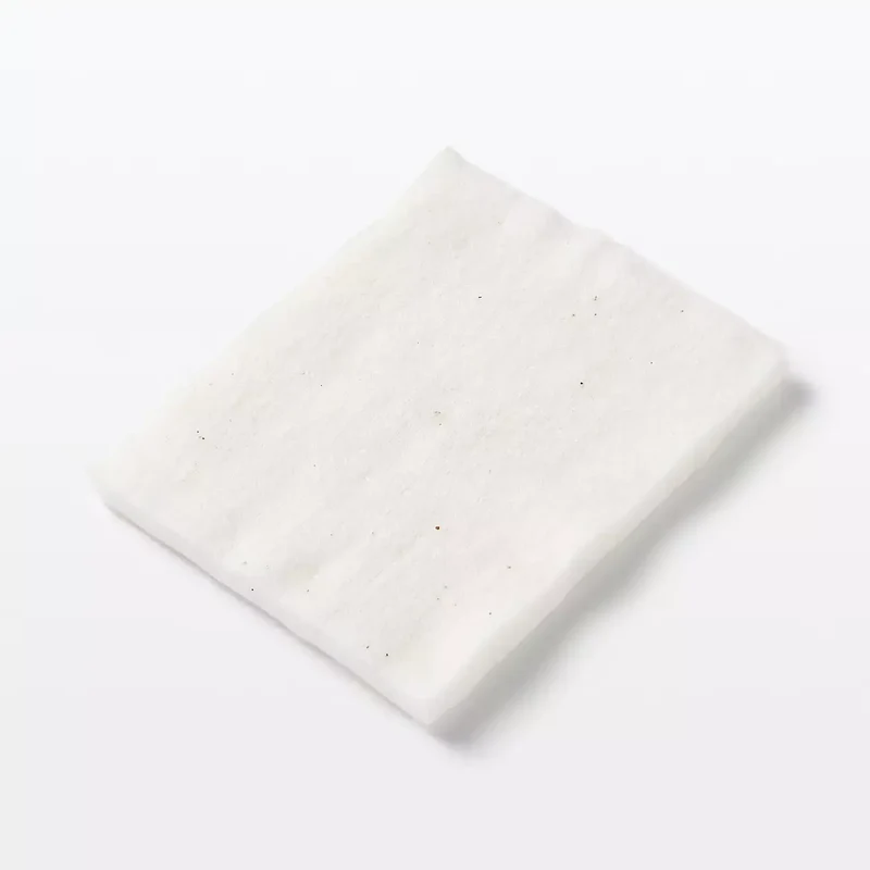 Muji Cut Cotton Ecru Unbleached Facial Cotton Pads Large 90x70mm 88 pcs.