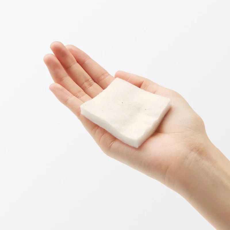 Muji Cut Cotton Ecru Unbleached Facial Cotton Pads 60x50mm 180 pcs.